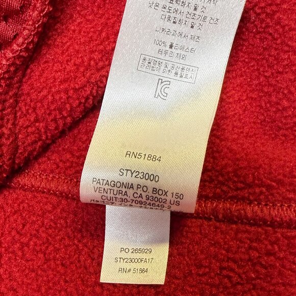 Patagonia Men’s Classic Synchilla Marsupial Fleece Pullover Red Medium EUC - Picture 7 of 10